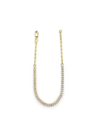Signature 18k Gold Mamuśka Nikita Half Tennis & Paperclip Bracelet - Bracelets - Mamuśka Jewellery