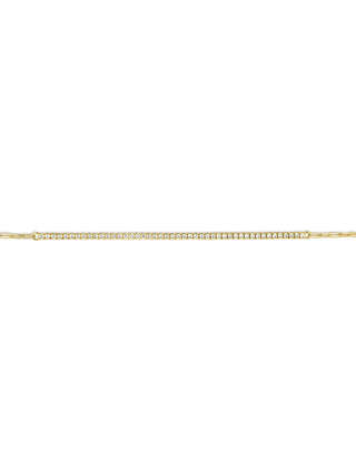 Signature 18k Gold Mamuśka Nikita Half Tennis & Paperclip Bracelet - Bracelets - Mamuśka Jewellery