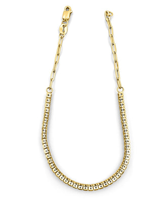 Signature 18k Gold Mamuśka Nikita Half Tennis & Paperclip Bracelet - Bracelets - Mamuśka Jewellery