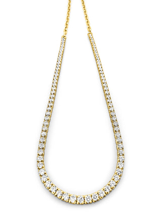 Signature 18k Gold Mamuśka Nikita Half Tennis & Paperclip Necklace - Necklaces - Mamuśka Jewellery