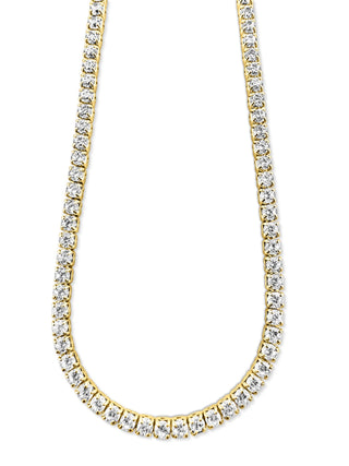 Signature 18k Gold Mamuśka Nikita Half Tennis & Paperclip Necklace - Necklaces - Mamuśka Jewellery