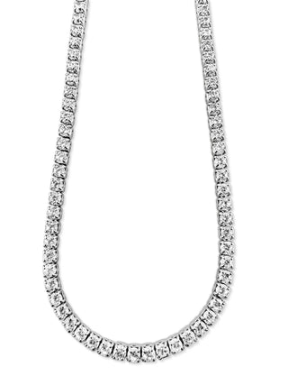 Signature Silver Mamuśka Nikita Half Tennis & Paperclip Necklace - Necklaces - Mamuśka Jewellery