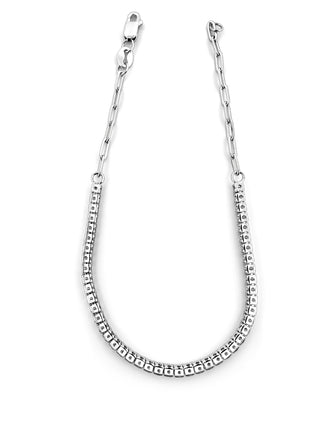 Signature Sterling Silver Mamuśka Nikita Half Tennis & Paperclip Bracelet - Bracelets - Mamuśka Jewellery