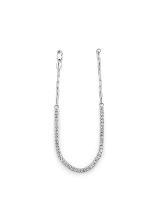 Signature Sterling Silver Mamuśka Nikita Half Tennis & Paperclip Bracelet - Bracelets - Mamuśka Jewellery