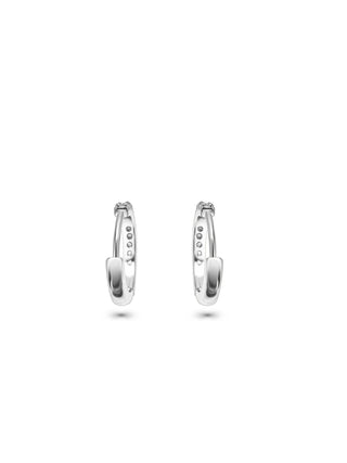 Signature Sterling Silver Mamuśka Pave Hoop Earrings - Earrings - Mamuśka Jewellery