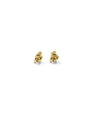 Signature 18k Gold Mamuśka Kochanie Heart Stud Earrings - Earrings - Mamuśka Jewellery