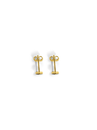 Signature 18k Gold Mamuśka Pave Stud Earrings - Earrings - Mamuśka Jewellery