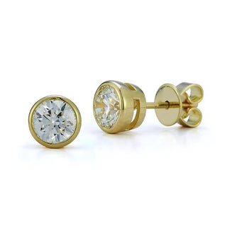 Signature 18k Gold Mamuśka Rodzina Bezel Stud Earrings - Earrings - Mamuśka Jewellery