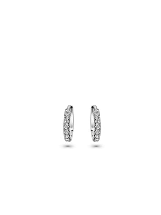 Signature Sterling Silver Mamuśka Pave Hoop Earrings - Earrings - Mamuśka Jewellery