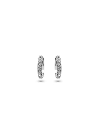 Signature Sterling Silver Mamuśka Pave Hoop Earrings - Earrings - Mamuśka Jewellery