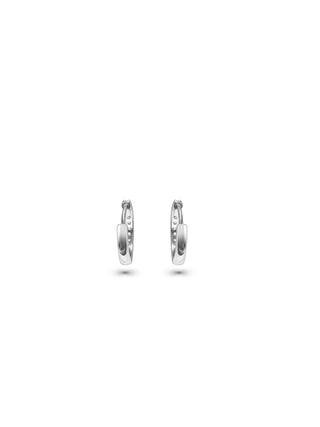 Signature Sterling Silver Mamuśka Pave Hoop Earrings - Earrings - Mamuśka Jewellery