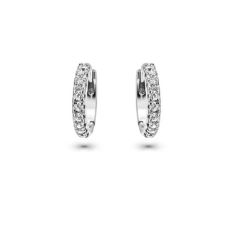 Signature Sterling Silver Mamuśka Pave Hoop Earrings - Earrings - Mamuśka Jewellery